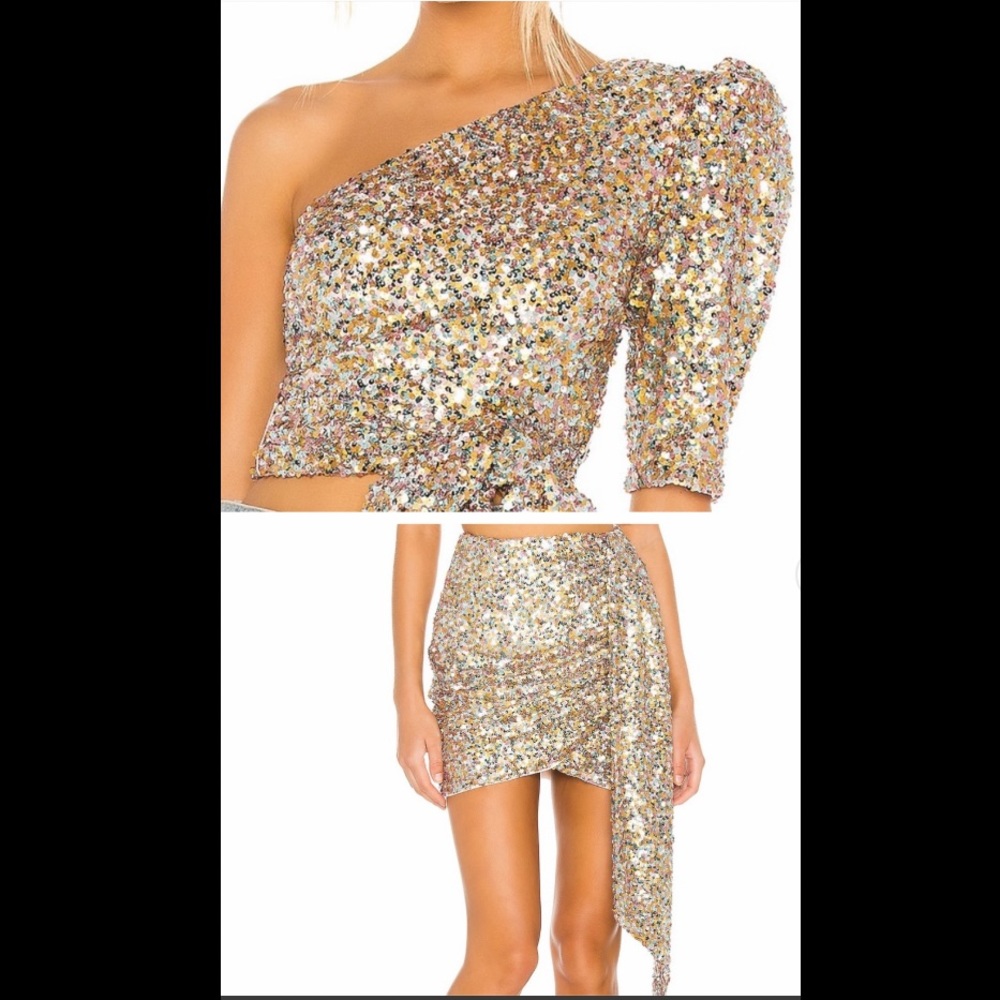 NBD Sequin Set (itzia top and cintia skirt)